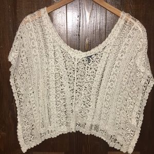 Lace Crop Poncho